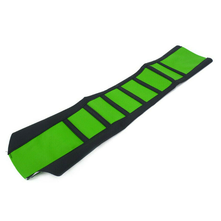 1 Pcs Black & Green Soft PU 83cm*48cm Manual Installation Motorbike Seat Cover