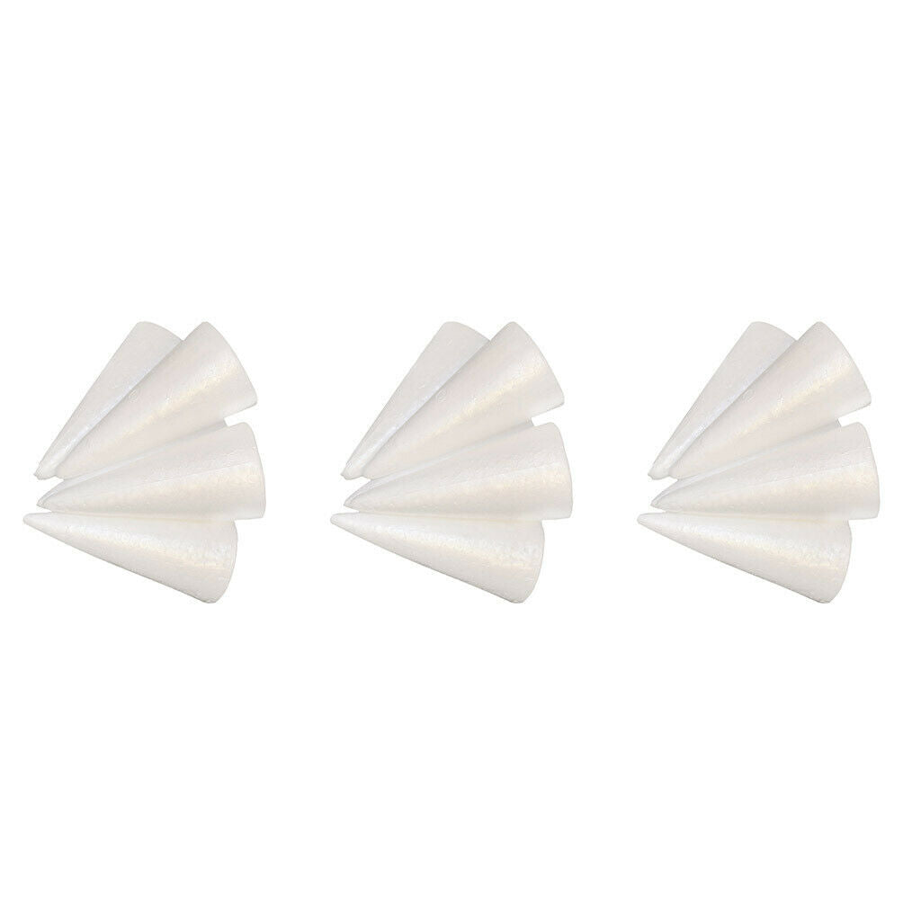15pcs Cone Christmas Tree Styrofoam Foam for Kids Craft Xmas Decorations