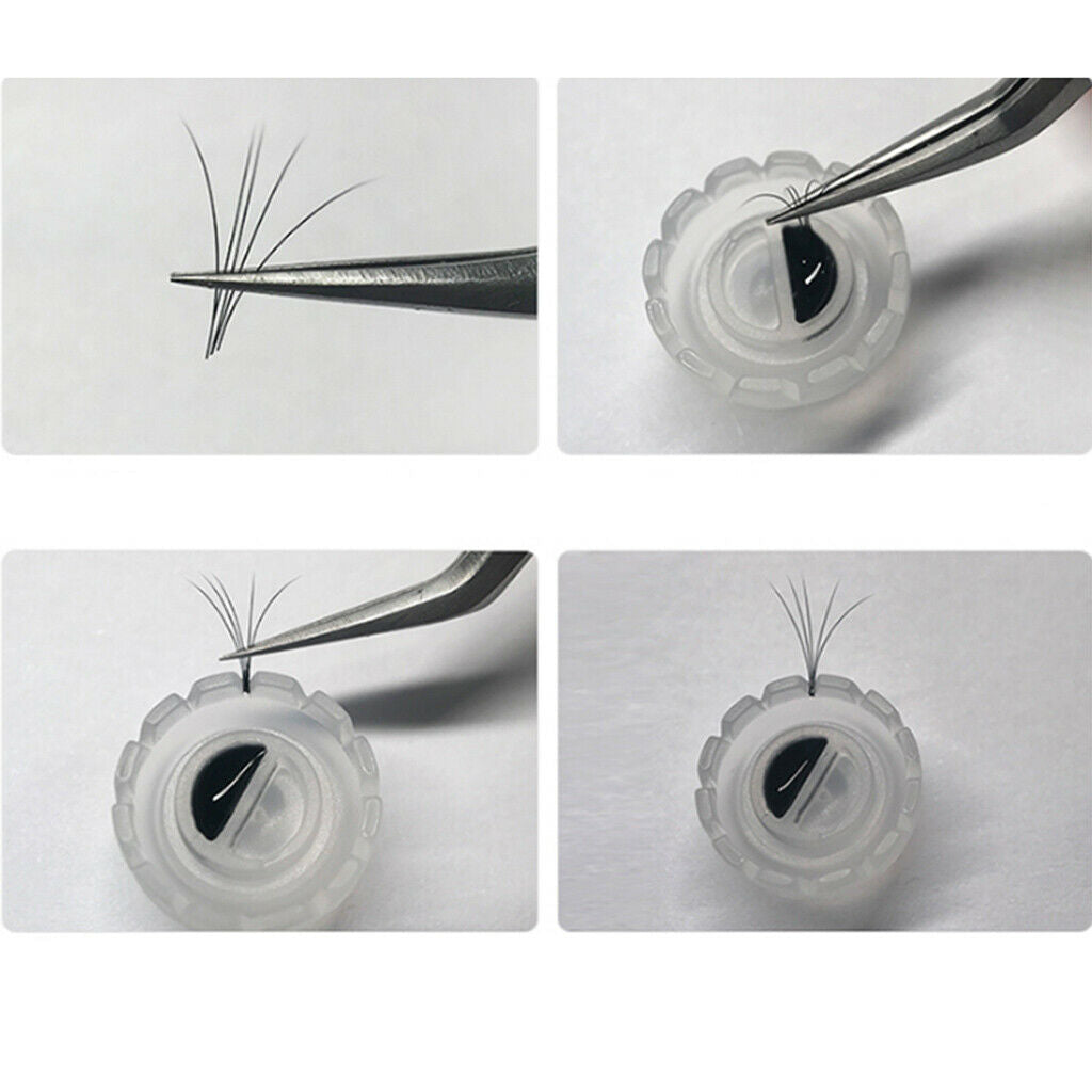 100PCSIndividual Eyelash Extension Volume Lashes Speed Fan Making Glue Holder