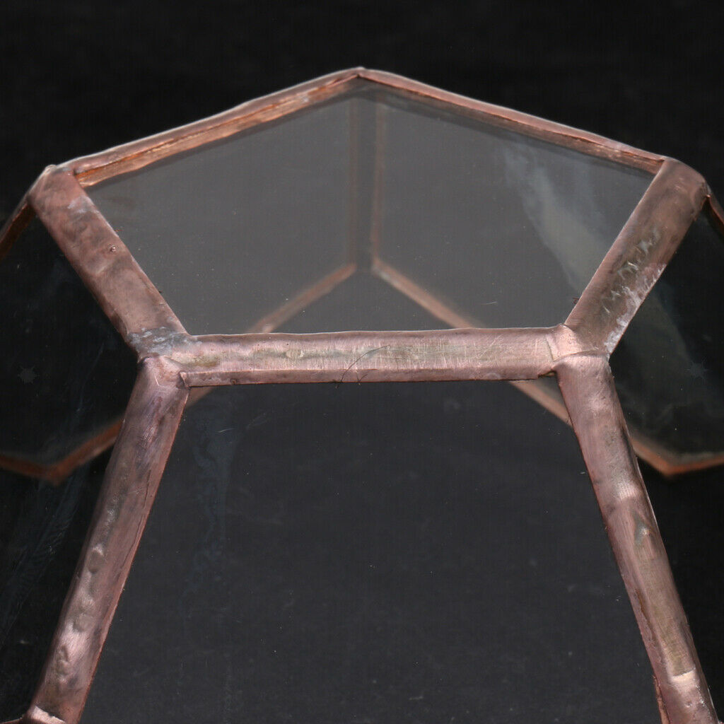 Artistic Open Glass Geometric Terrarium Tabletop Succulent Plant Box Pot