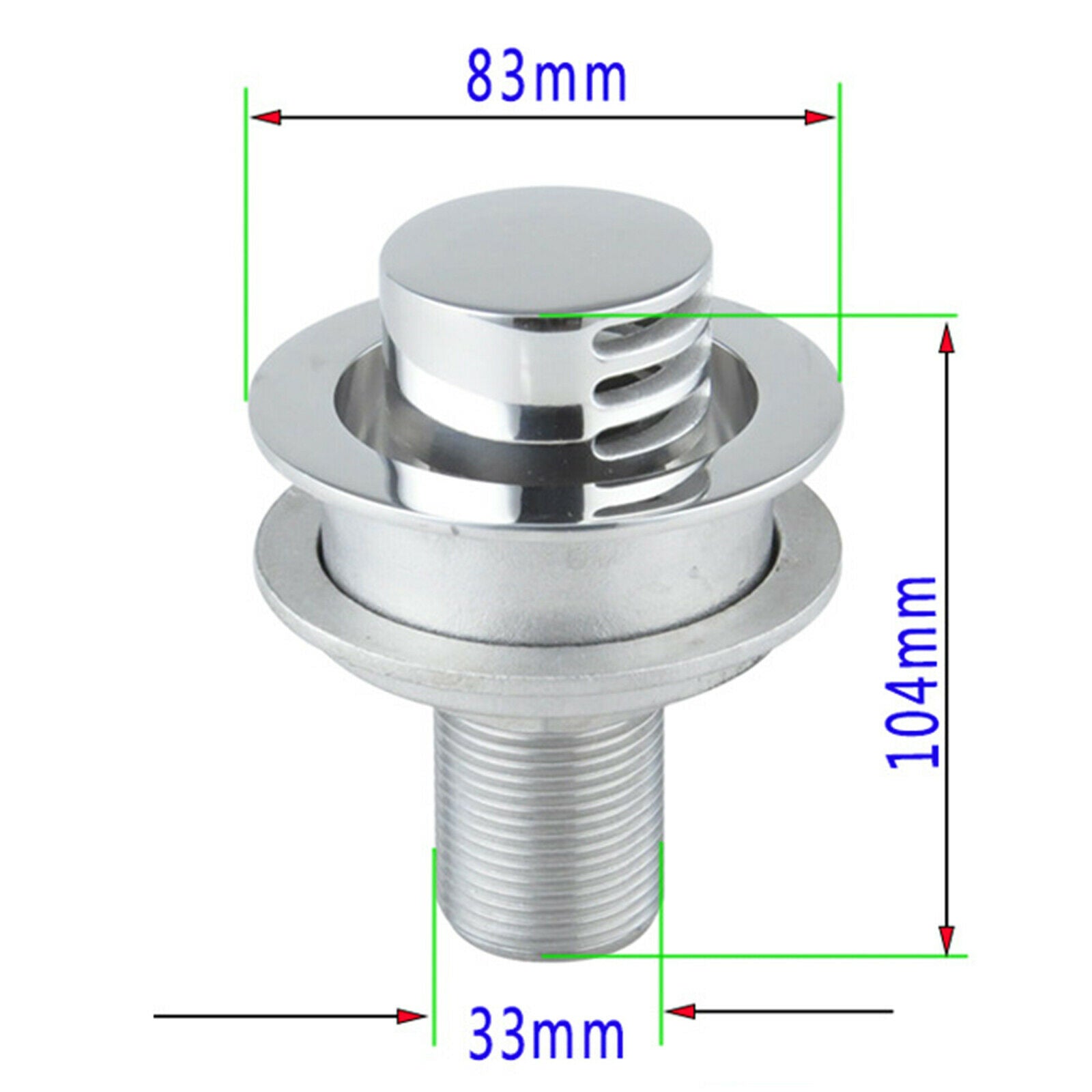 Universal Stainless Steel Boat Gas Fuel Tank Vent for 5/8inch Hose Straight