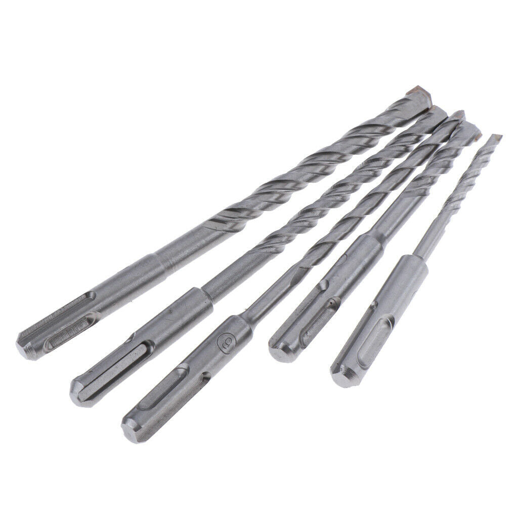 5pc Round-handle Electric Hammer Impact Drill Bit for Concrete Masonry Stone