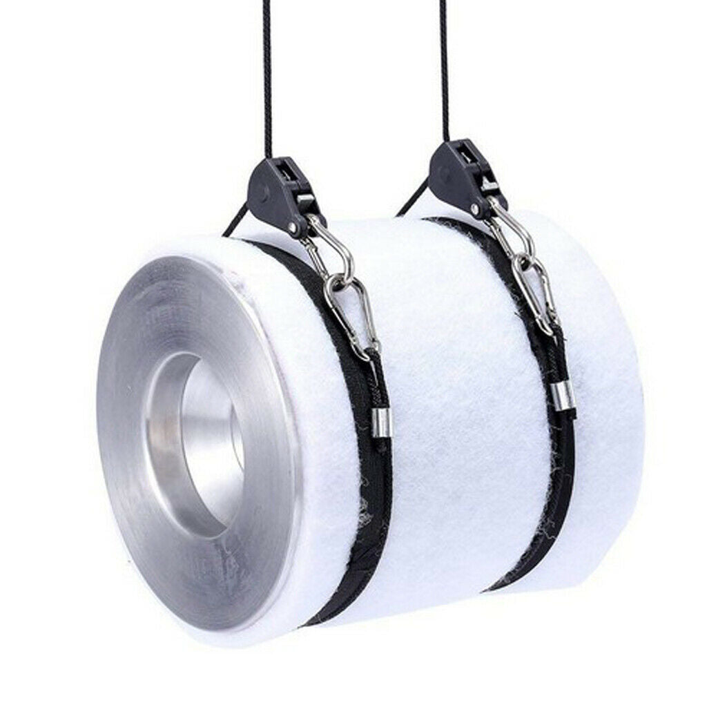 1-Pair 1/8" Rope Clip Hanger Grow Light Ratchet Hanger 150lbs Capacity Black