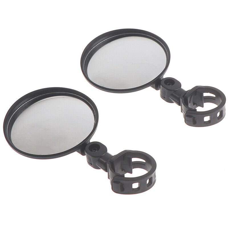 2Pcs Bicycle Mirror Handlebar Rearview Mirror Wide Angle 360 degree Rota KTDFAU