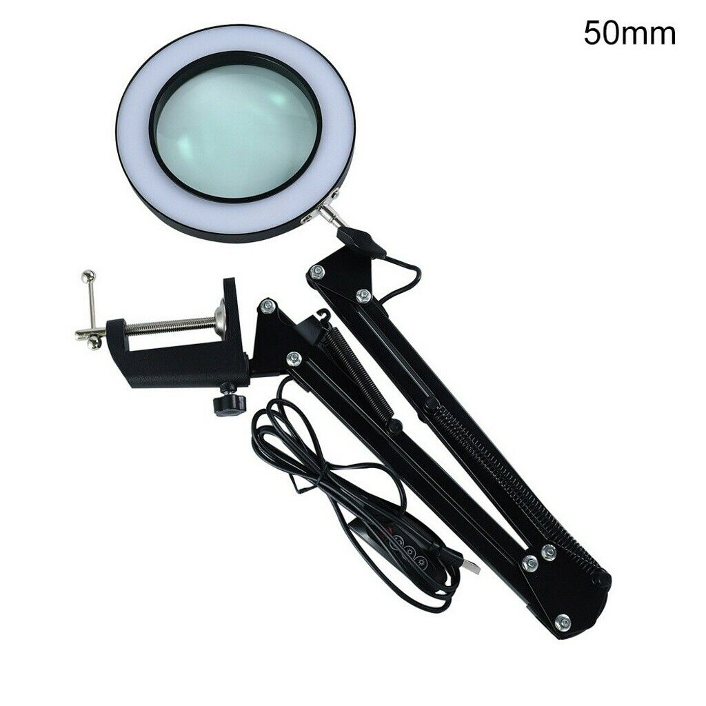 Foldable Illuminated Magnifier Light USB LED Magnifying Glass Magnifier Light