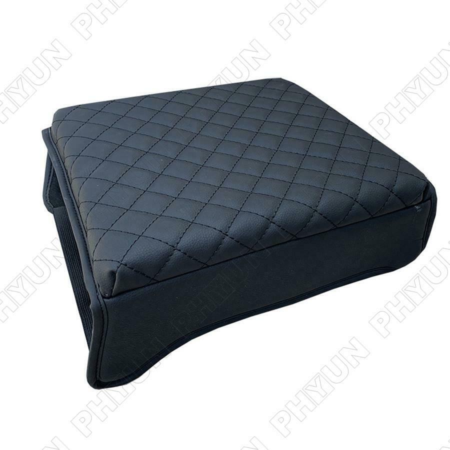 Black Armrest Box Cover Center Console Pad For Ford F150 2015-2020 Waterproof