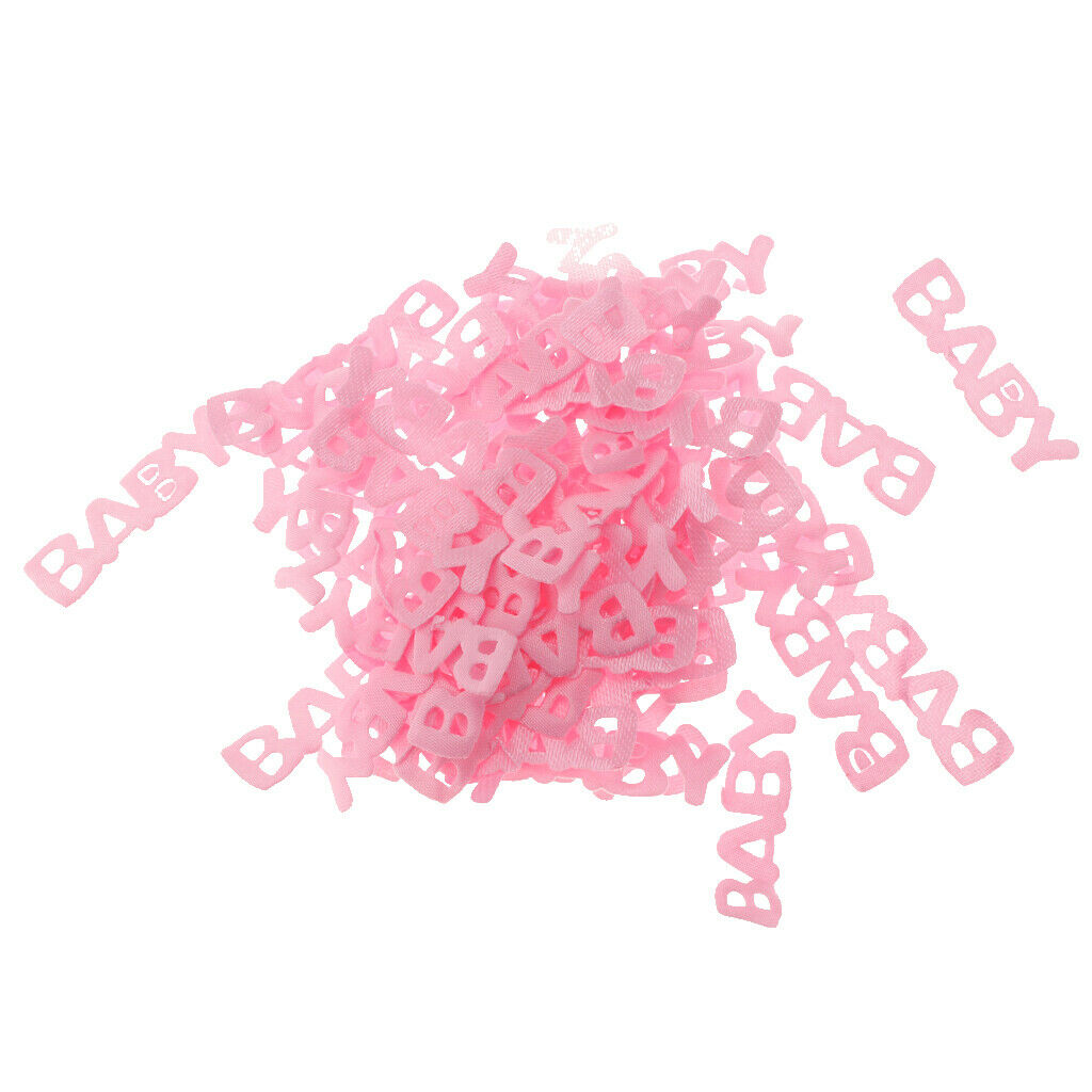 100pcs Baby Table Confetti Party Game Favor  Baby Shower Decoration  Pink