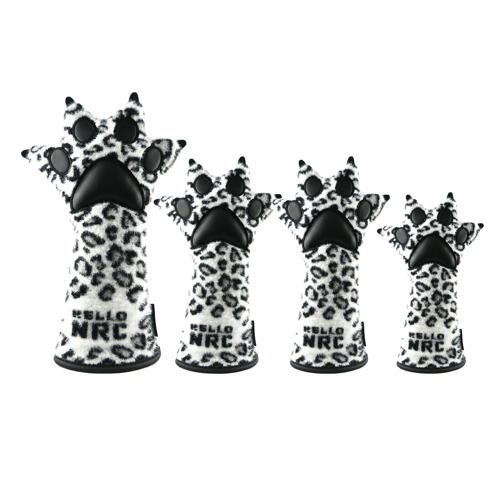 4 Pieces Cute Adorable Golf Wood Head Cover UT Headcover Protect Sleeve