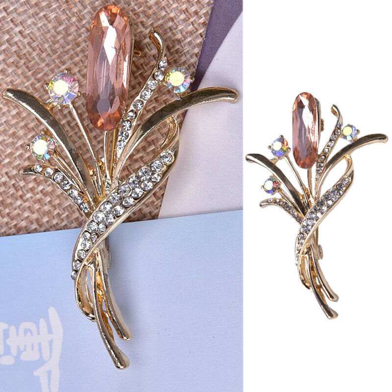Fashion Crystal Flower Brooch Pin Collar Decoration Badge Corsage Jewelry.l8
