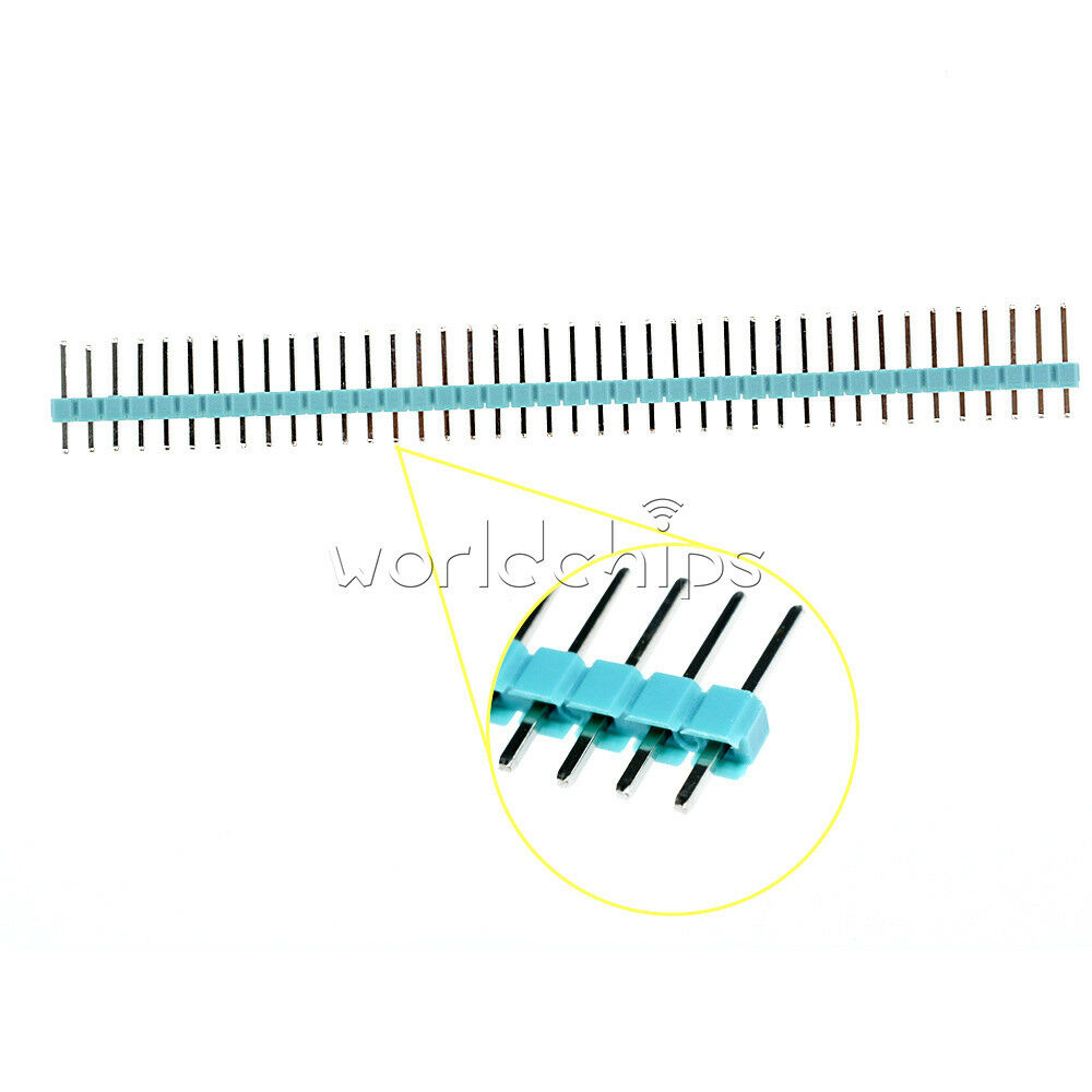 10PCS 2.54mm Green 40Pin 1x40P Male Breakable Pin Header Strip Connector New