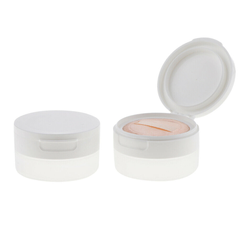 2Pcs 50g Empty Loose Powder Jar Bottle Container/Make Up Sifter Bottles