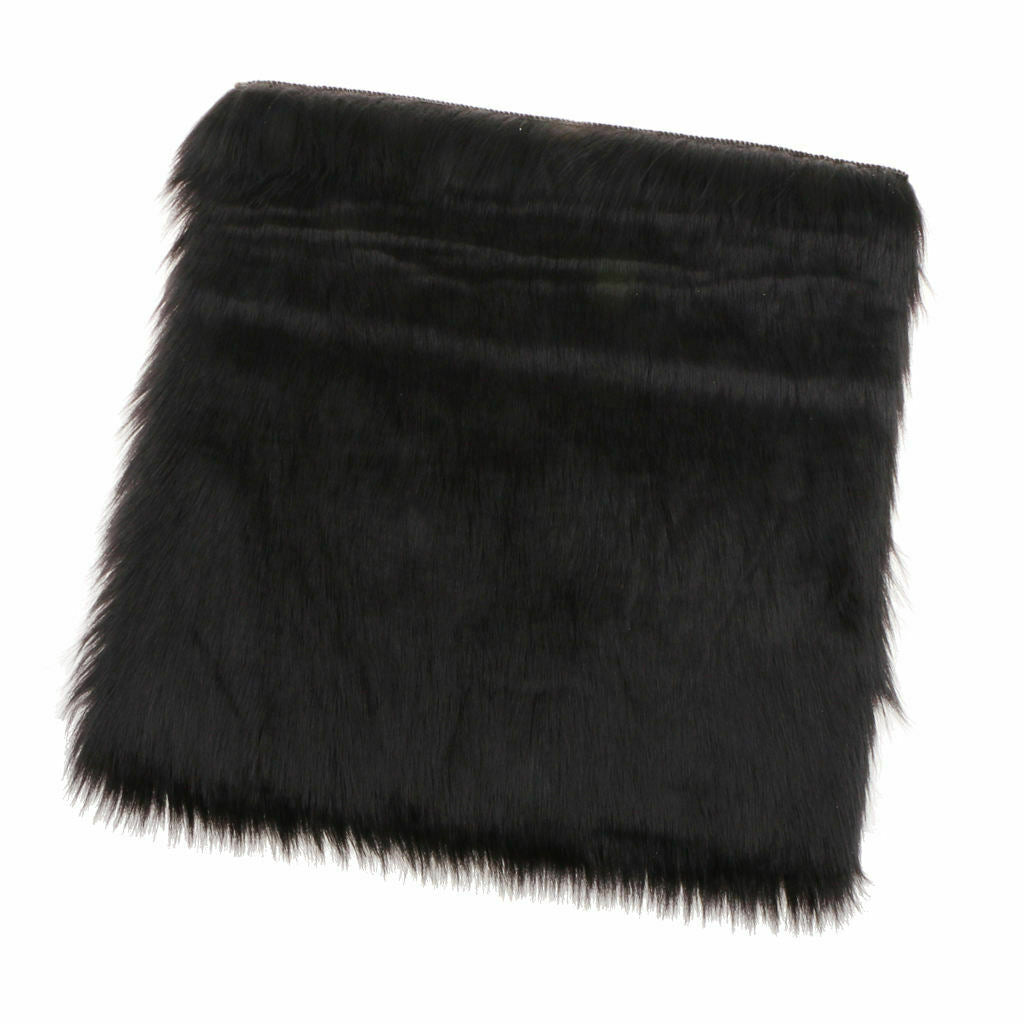 Fluffy Square Sofa Cushion Area Rug Carpet Float Window Mat 40x40cm Black