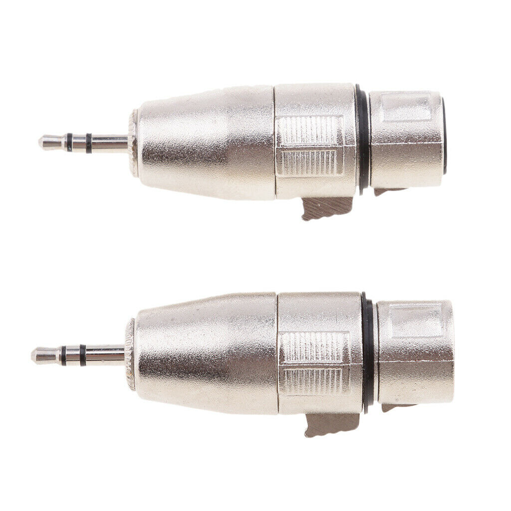 2 Pieces 3.5mm Mini Male TRS to XLR 3 Pin Male Microphone MIC Audio Adapter and