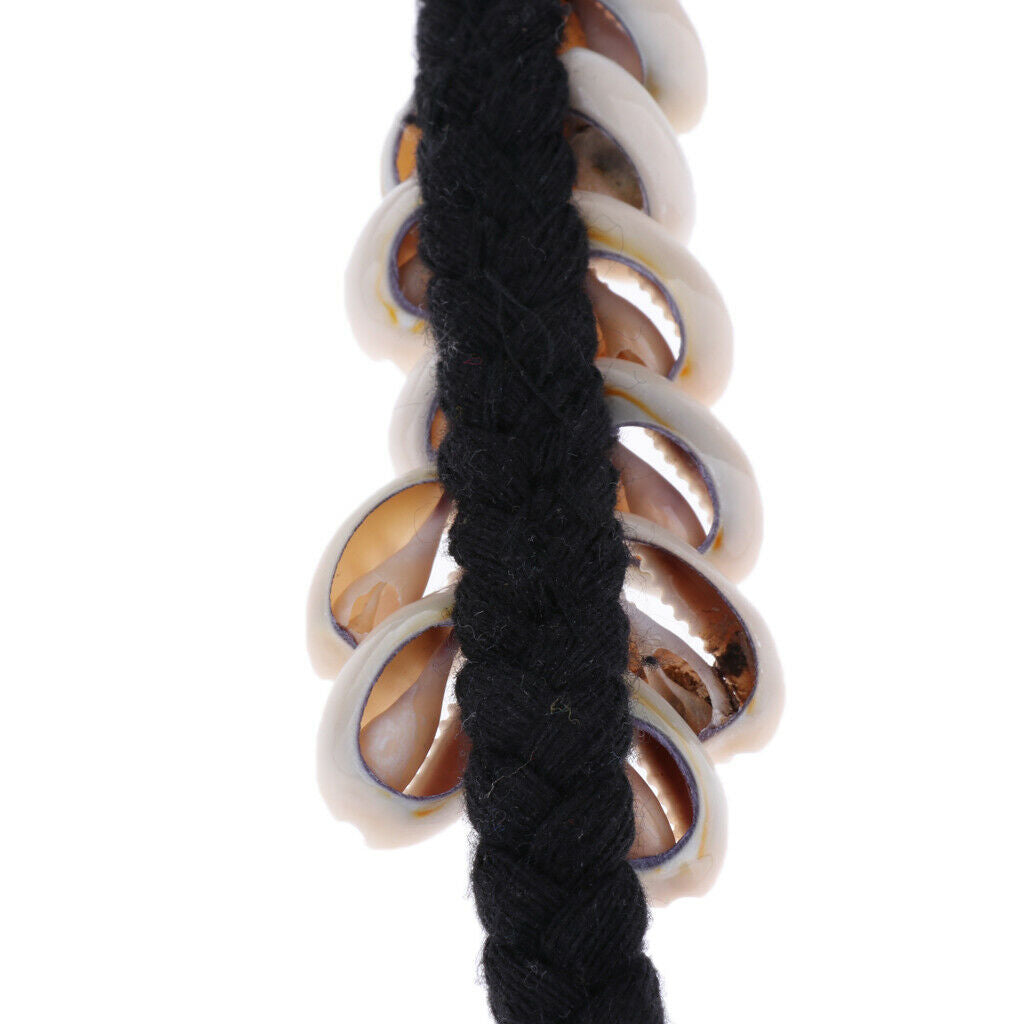 Braided Hippie Belly Dance Headband Shells Bohemian Hair Rope Headpiece Beaded