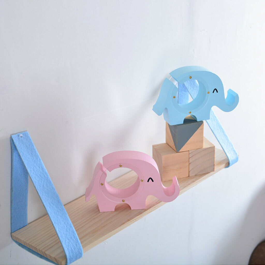 Animal elephant Money Bank Coin Cash Saving Box Piggy Bank Wood Handicraft  Pink