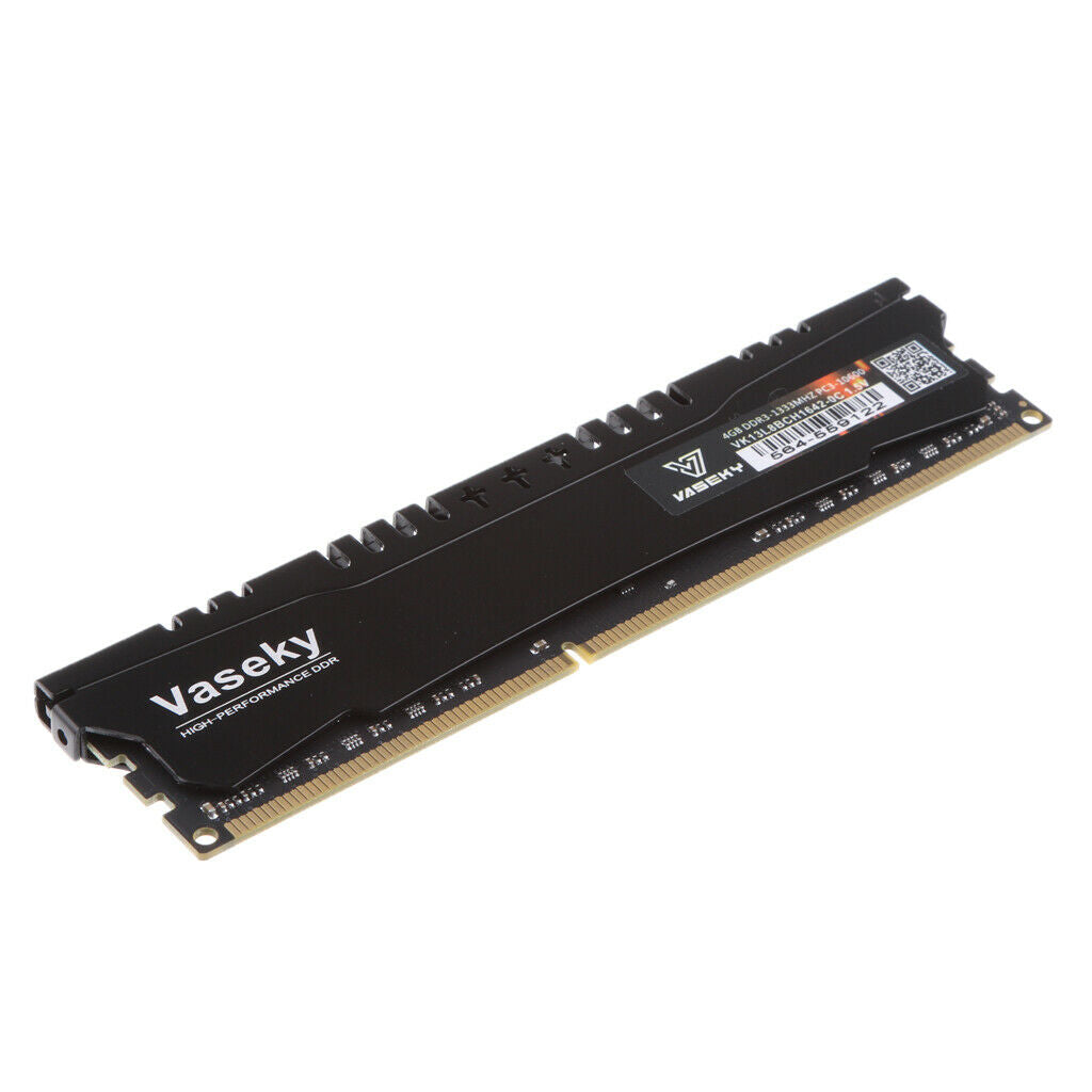 Black High Speed 4G DDR3 RAM 1333MHZ Desktop Game Memory Kit for Computer