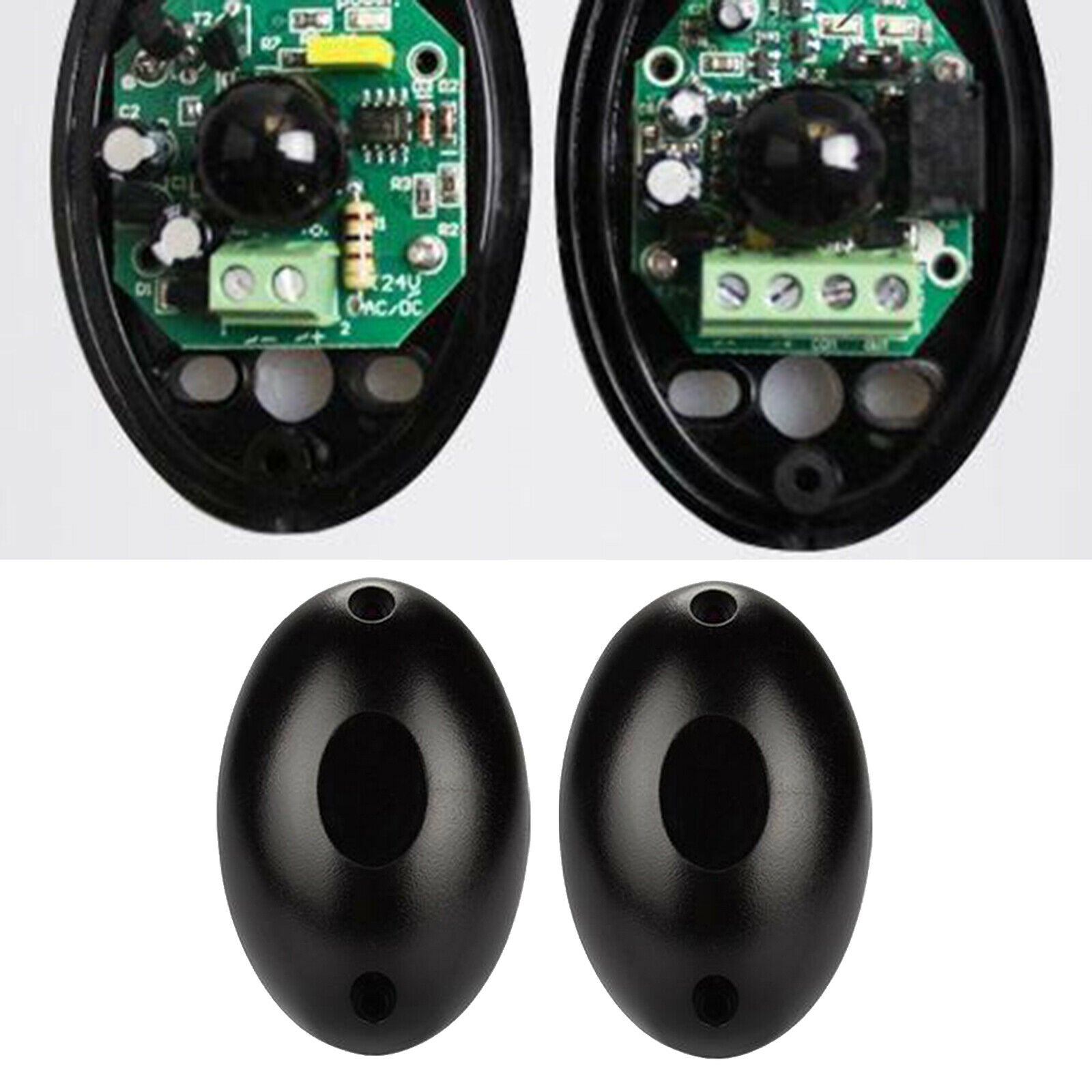 1 Pair Automated Door Infrared Sensor Waterproof with Screws Rubber Rings