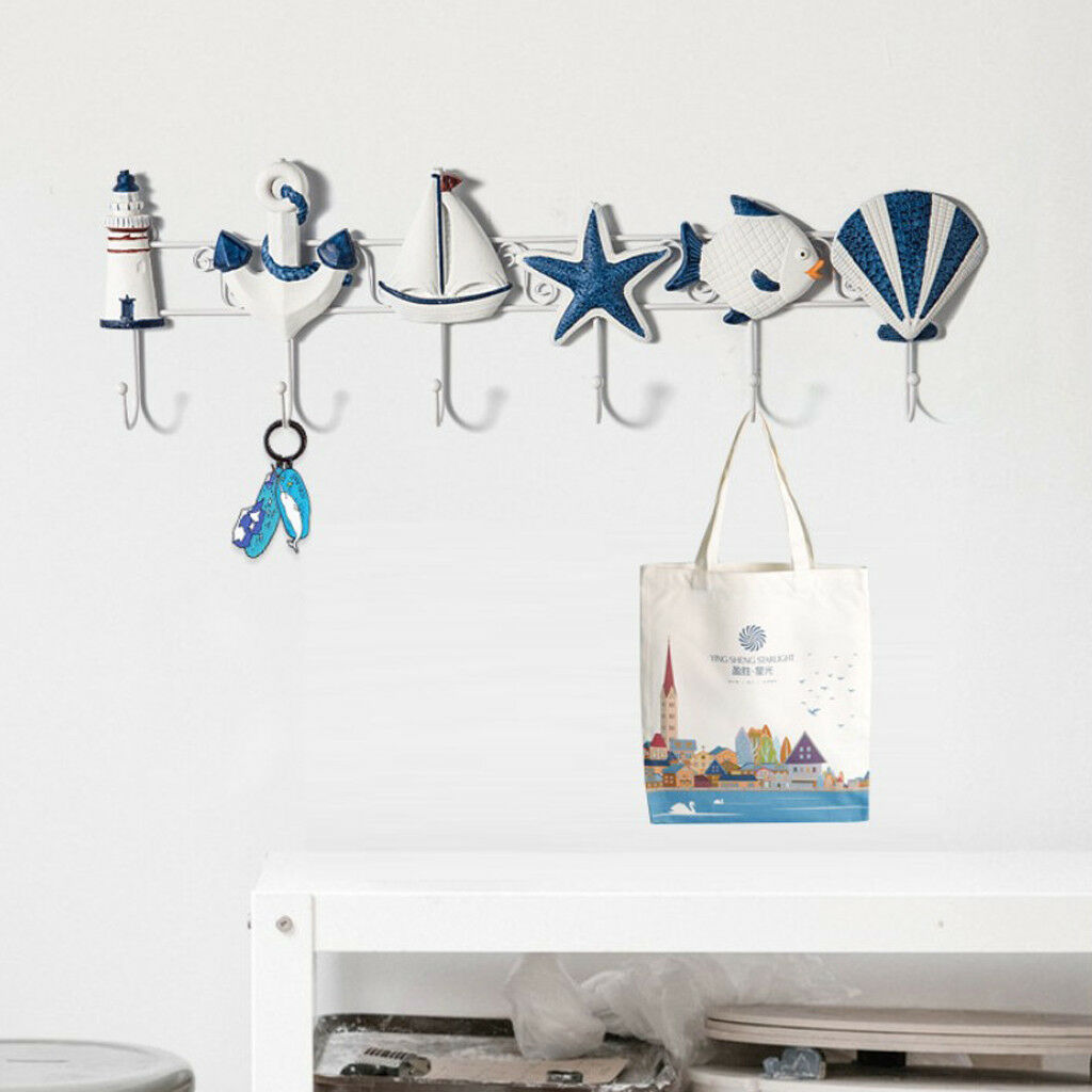 Nautical Seashell Coat Hook Hanger Cast Wall Hook Beach Sea Themed Hook B
