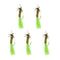 5pcs Green Brass Bead Head Streamers Fly Fishing Flies Saltwater Lures Set