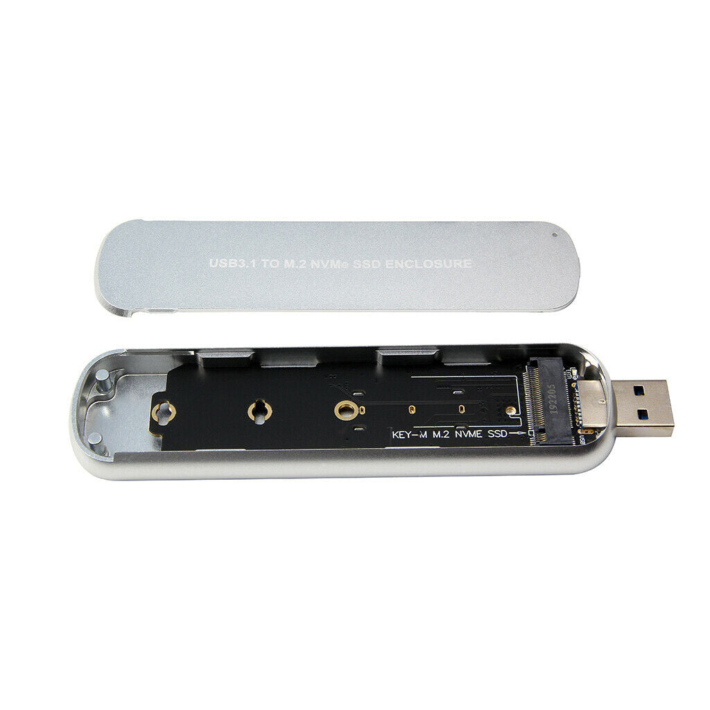 In-line telescopic USB3.0 USB3.1 to M-KEY M.2 nvme ssd enclosure NEW