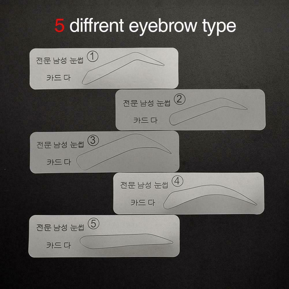5pcs Reusable Eyebrow Stencil Set Eye Brow Mold DIY Styling Template Card @