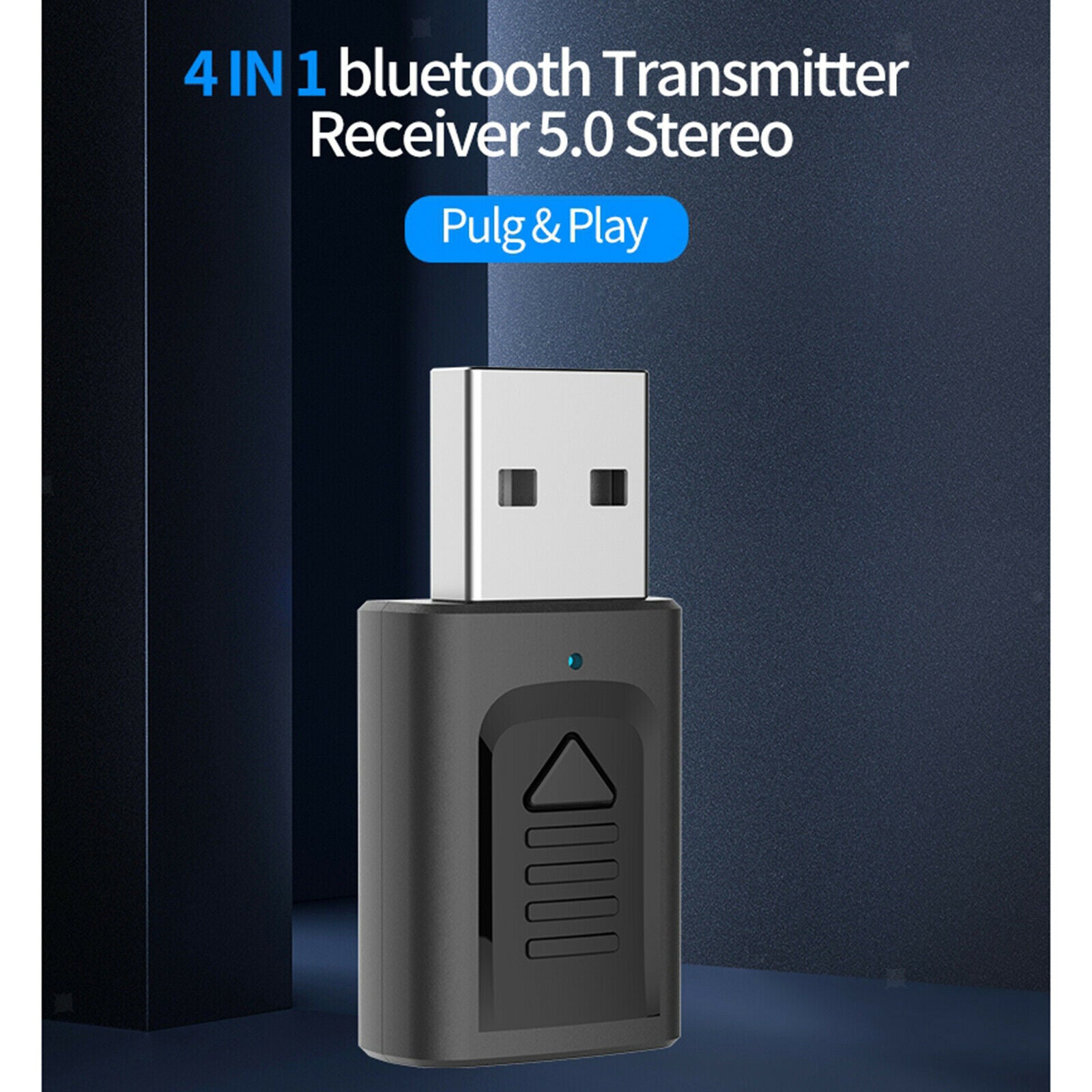 4in1 Bluetooth 5.0 Transmitter and Receiver Wireless 3.5mm Audio For TV Car