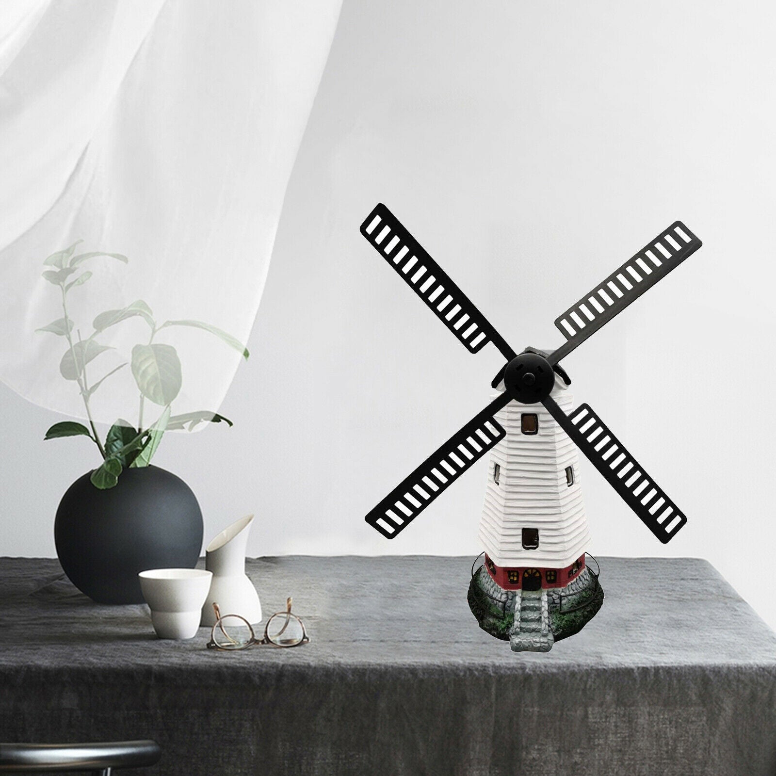 Solar LED Light Lighthouse Windmill Pathway Patio Lawn Decoration Outdoor