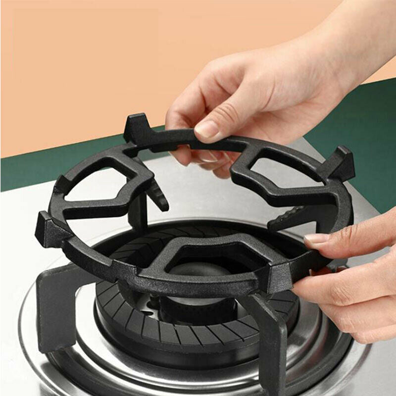 Multipurpose Cast Iron Wok Pan Auxiliary Rack for Gas Stove with Burner Kitc Tt