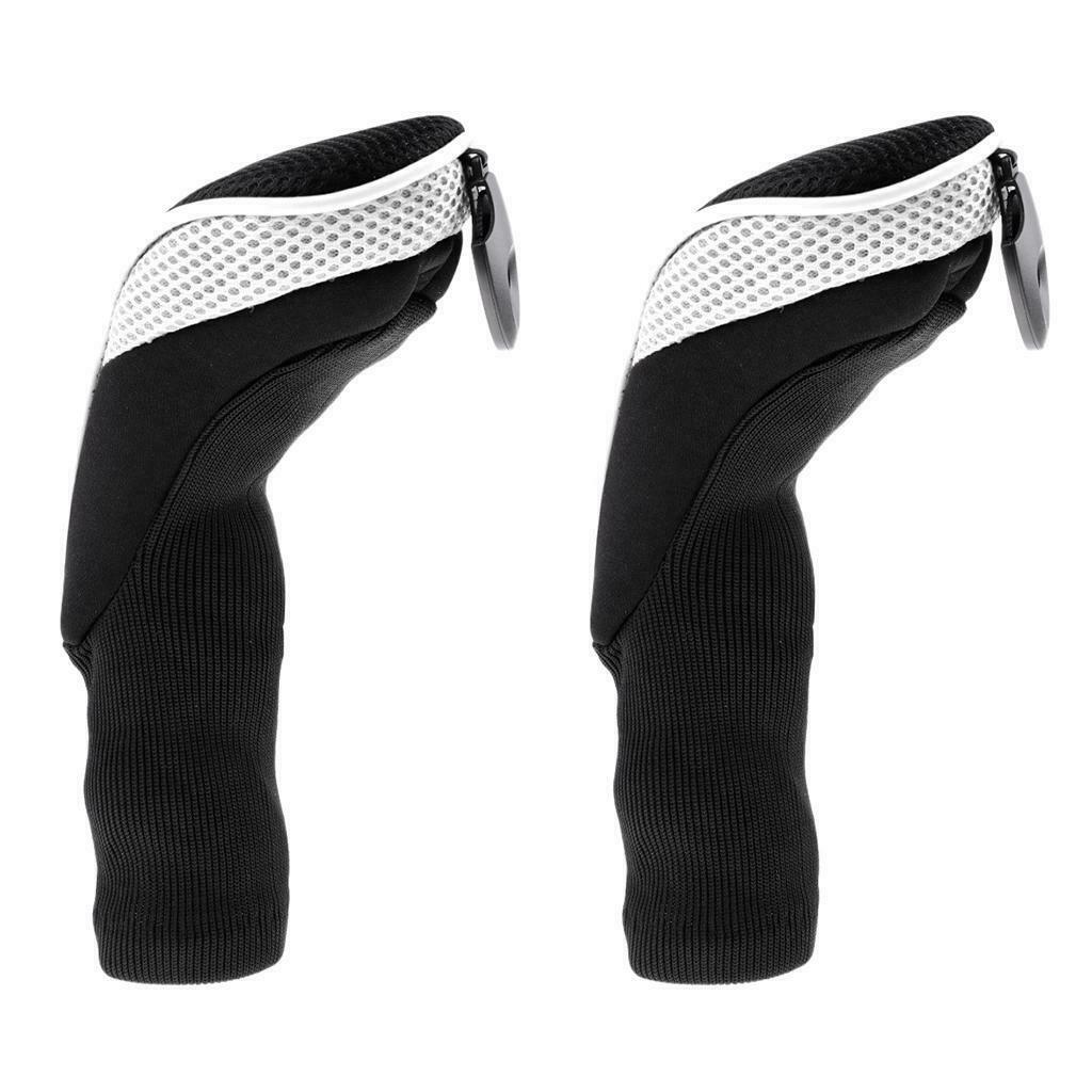2 Pieces Golf Club Hybrids Head Covers Neoprene Iron Wood UT Cover Protect Case