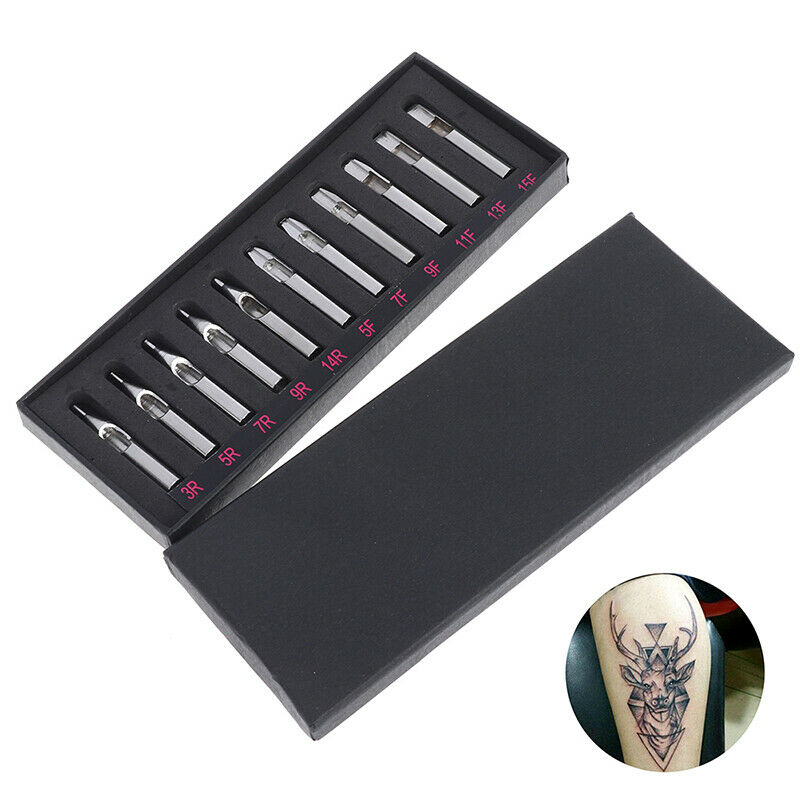 11 Pcs Tattoo Stainless Steel Nozzle Tips Tubes Set Kit For Tattoo Machine GBDA