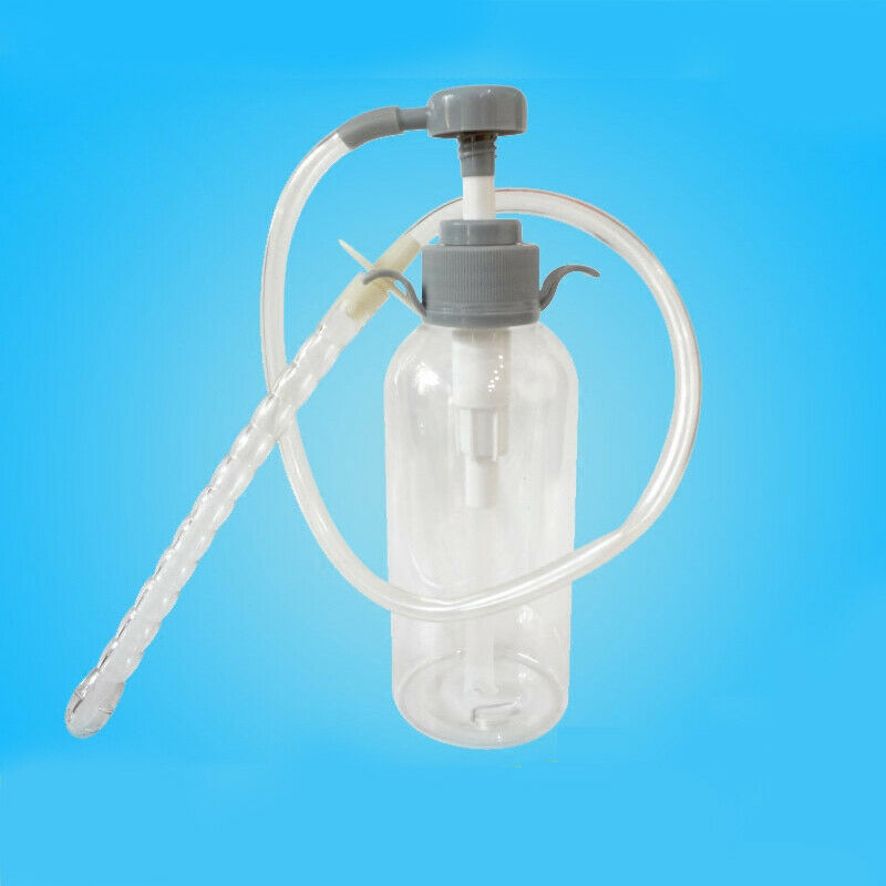 300ml Pump Pressure Bottle Douche Enema Nozzle Vaginal Anal Cleaning Washer Kit