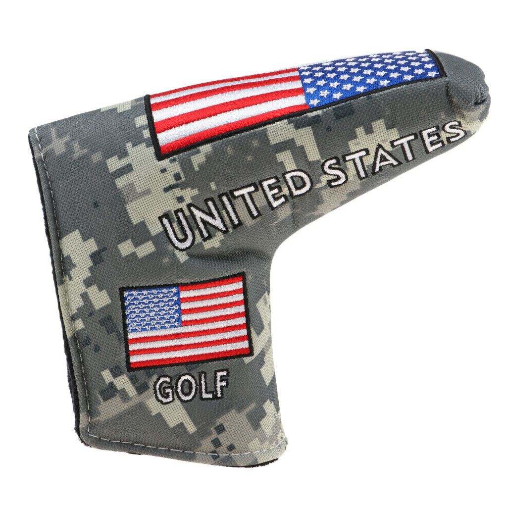 Golf Headcover Protector USA Blade   Mallet Putter Cover For Golfer Gift