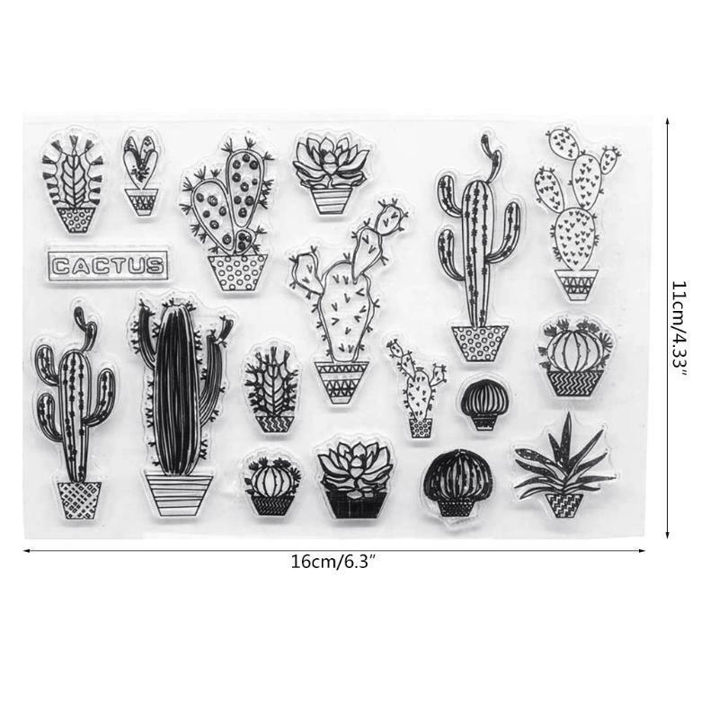 Cactus Silicone Clear Seal Stamp DIY Scrapbooking Embossing Photo Album Decor