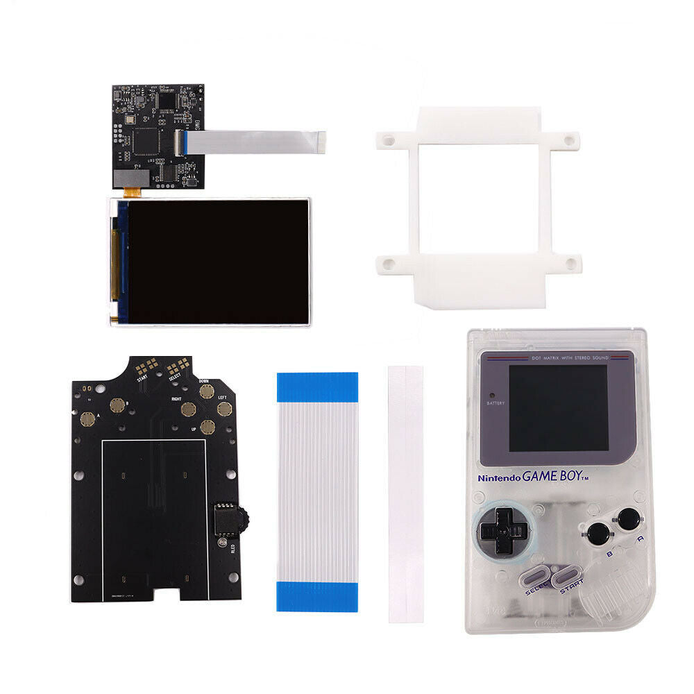 Hispeedido 8 Colorful Full Size IPS Backlight LCD For Game Boy DMG GB DMG