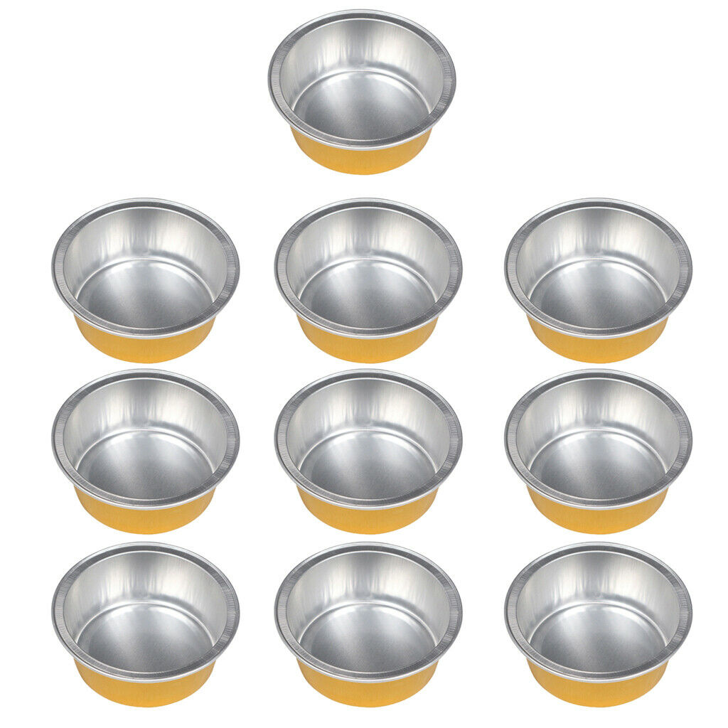 20x Aluminium Foil Wax Pellets Melting Bowl Mini Hair Wax Heating Pot Golden