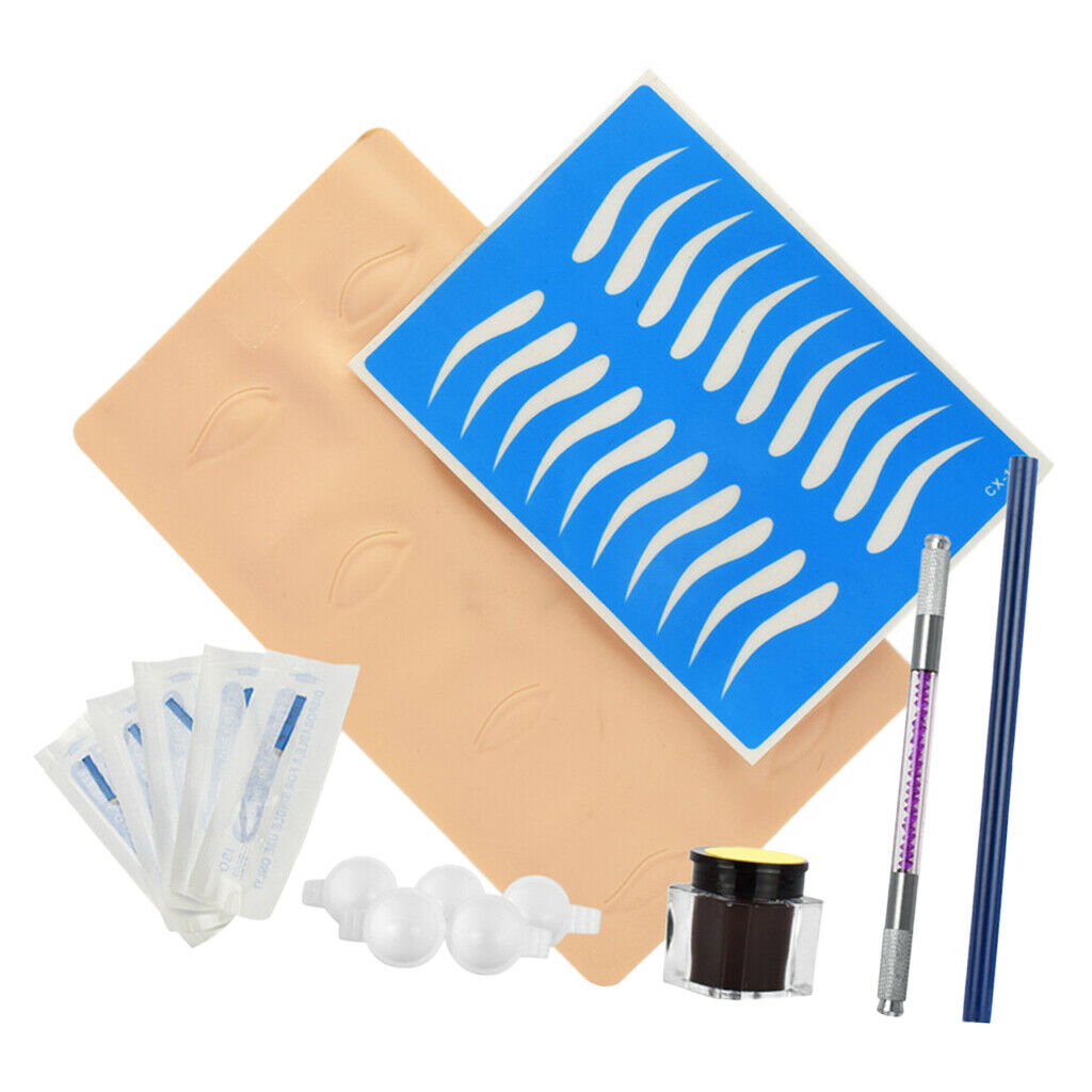 Eyebrow Manual Permanent Skin Pratice Needles Dual Heads Microblading Pen Purple