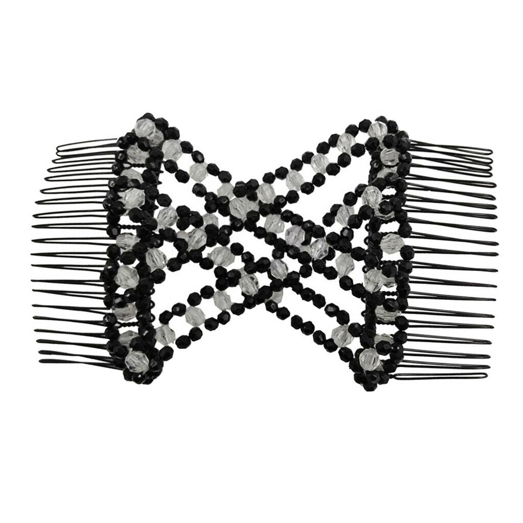 Magic Hair Combs Beads Double Hair Clips Bun Maker Female Hair Accessory