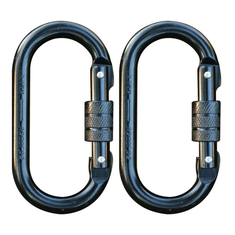 Locking Climbing Carabiners Clip Heavy Duty 25KN Industrial Lock Carabiners J5F7