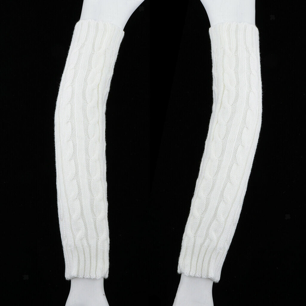 Multi Color Women Over Knee Socks Dance Gym Sport Long Socks White