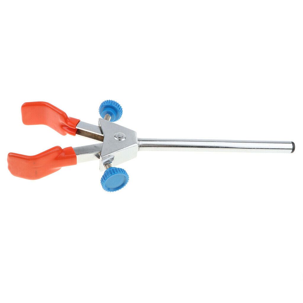 Clamp Double Adjustment Two Fingers Coated Fibers Non- Rubber Lab Supplies