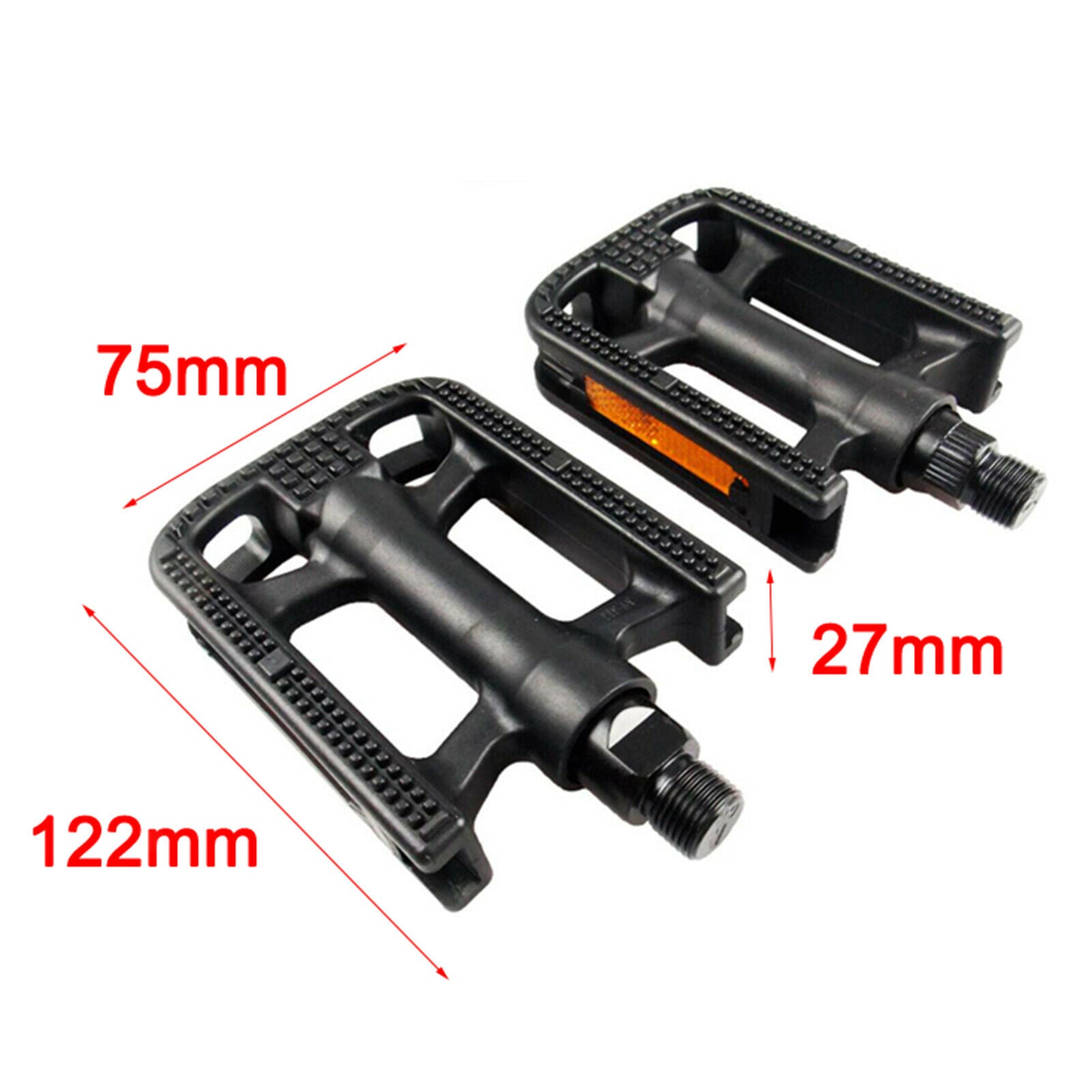 1 Pair Mountain Bike Pedals 9/16inch Bicycle Flat Pedal Parts Accessories