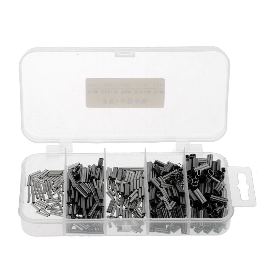 500Pcs/lot Fishing Crimps / Sleeves Copper Tube Fishing Connector Wire Trace