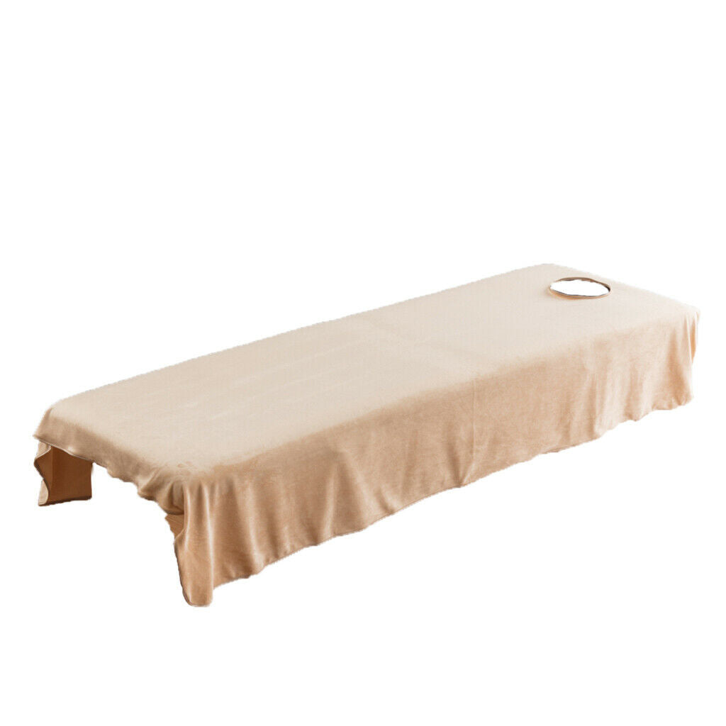 4pcs Massage Table Bedding Sheets Cosmetic Hotel Facial Bed Cover Camel