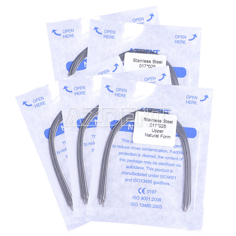 200X Dental Ortho Stainless Steel Arch Wire Rectangular 17X25 Upper Nature Form