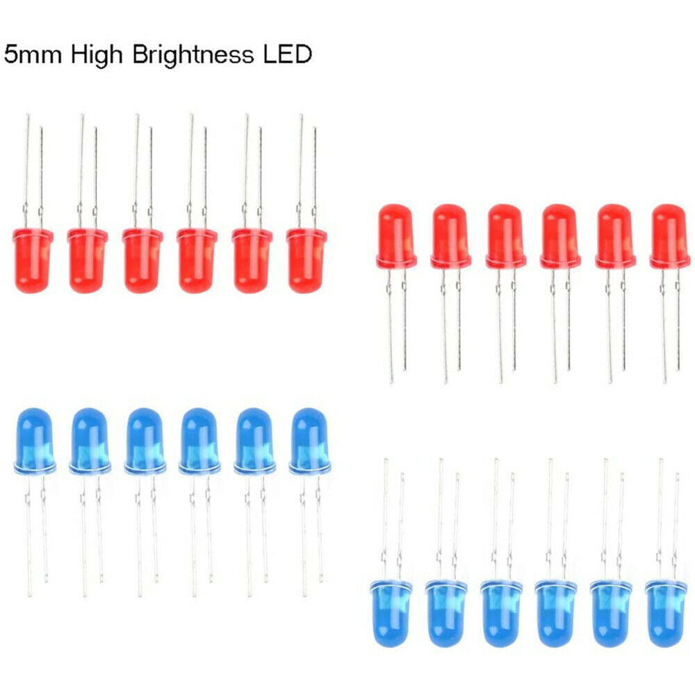 NE555 CD4017 IC LED Light Kit Red Blue Dual-Color DIY Kit Strobe Electronic Suit