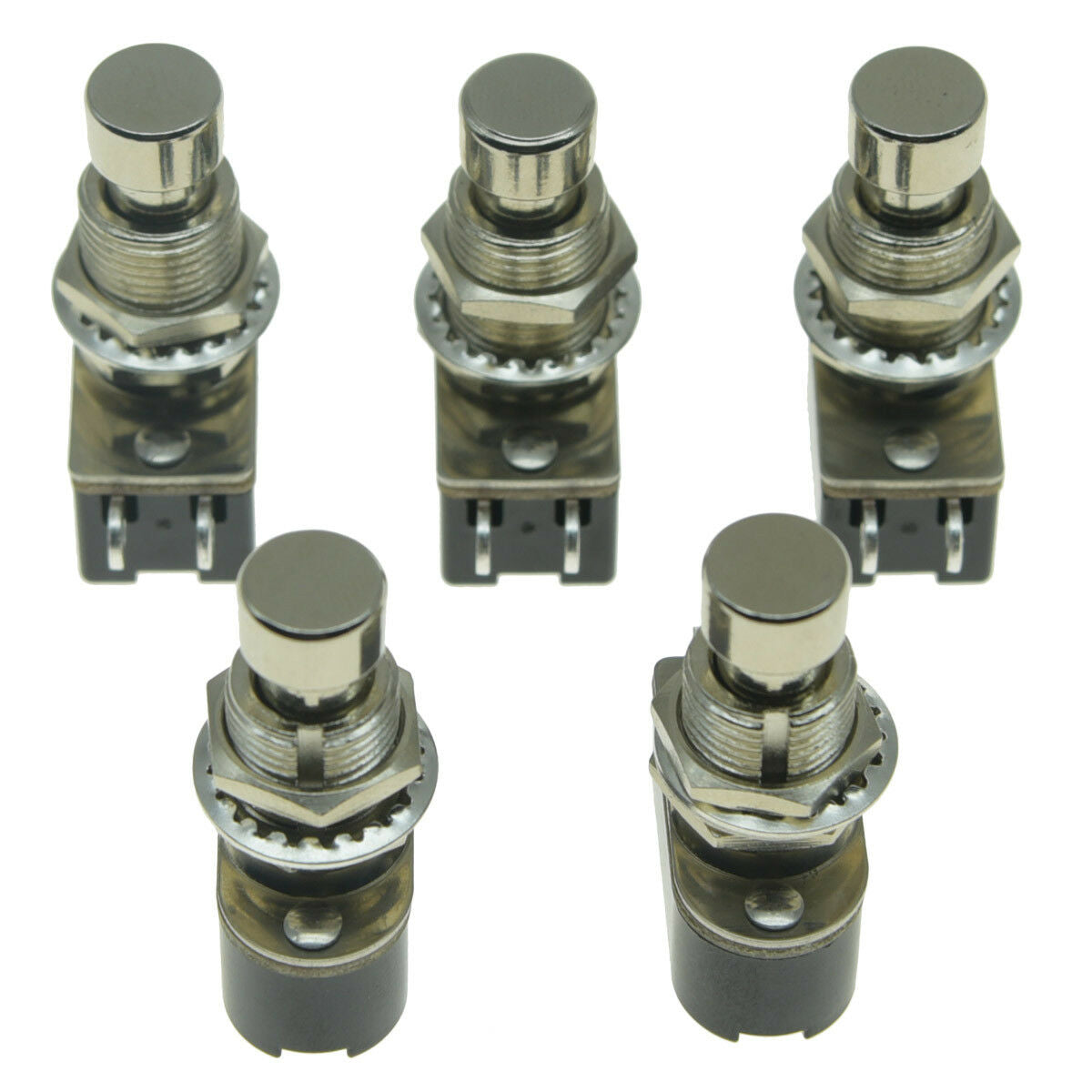 5pcs2-Pin SPST Momentary Push Button Soft Touch Effect Pedal Foot Switch OFF(ON)