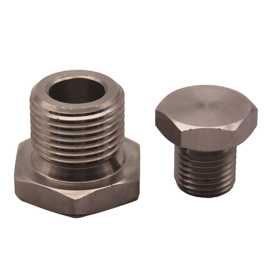 Stainless Oxygen Plug Reducer Adapter To Enclose M18x1.50 Oxygen Sensor Thread