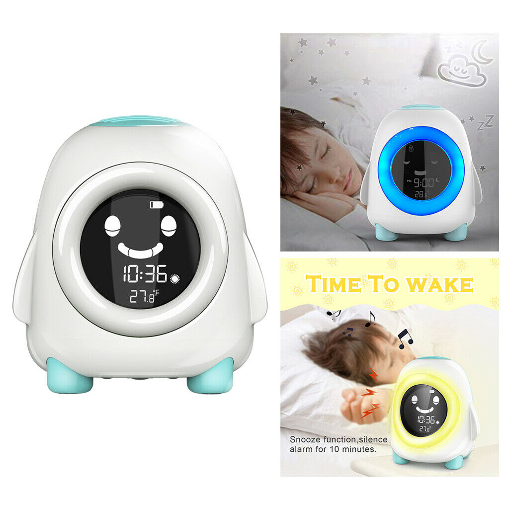 Digital Kids Alarm Clock Toddlers Sleep Trainer Nightlight Wake up Light