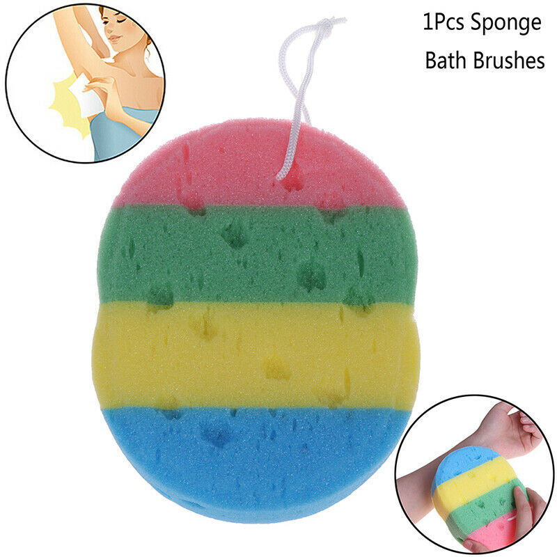 1X Oval Sponge Massage Multi Bath Shower Exfoliating Body Cleaning Scrubb.l8