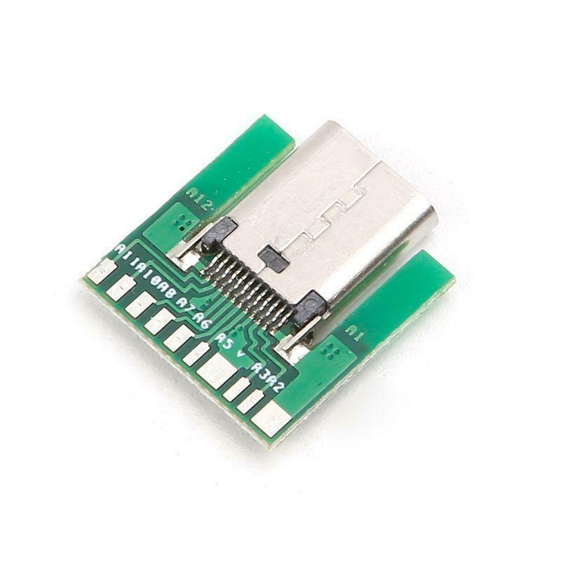 USB 3.1 Type C Female Socket Connector Plug SMT Type With PC Board DIY 24pin